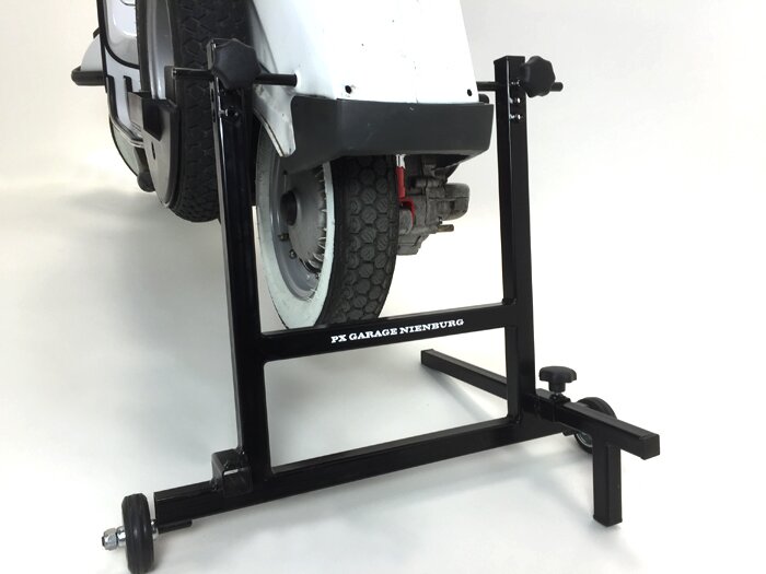 Montagestandaard V2 -PX GARAGE Nienburg- Vespa PX, T5 125cc, Rally, TS, SS180, GS160
