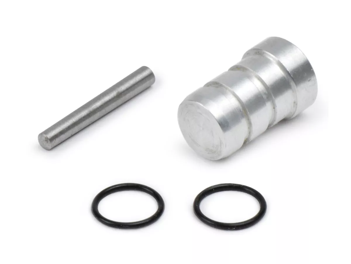 Oliepomp plug met O-ringen -OEM KWALITEIT- Vespa PX80, PX125, PX150, PX200, T5 125cc, Cosa125-200 - Aluminium