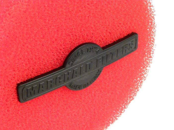 Filtro aria -MARCHALD Power Double Layer- Ø=100mm x 170mm, larghezza attacco Ø=28-32-36-39-43mm - Rosso