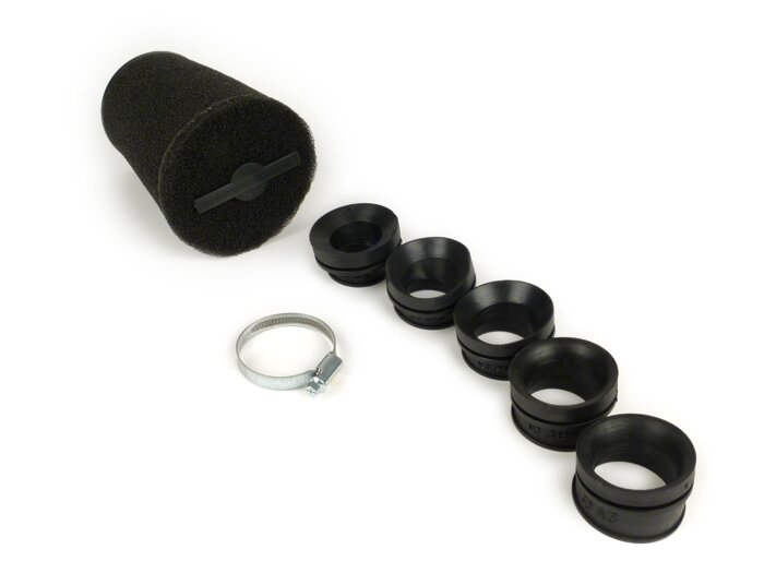 Air filter -MARCHALD Power Double Layer- Ø=100mm x 170mm, CS Ø=28-32-36-39-43mm - black