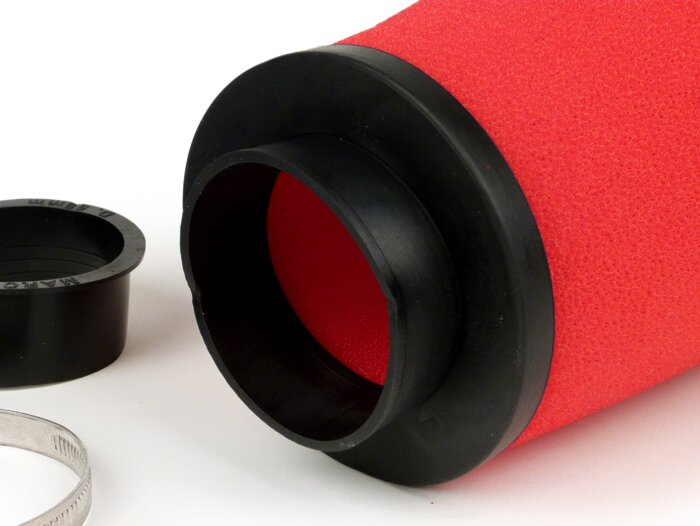 Luftfilter -MARCHALD Power Double Layer- Ø=100mm x 170mm, anslutningsbredd Ø=46-49-52-55-58-62mm - Röd