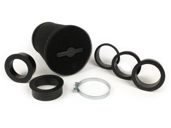 Filtro de aire -MARCHALD Power Doble Capa- Ø=100mm x 170mm, ancho de conexión Ø=46-49-52-55-58-62mm - Negro