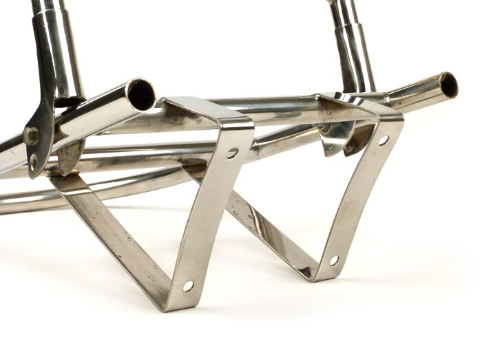 Rear rack, fold down -ULMA Style- Lambretta LI (series 1-2), TV (series 1-2) - stainless steel