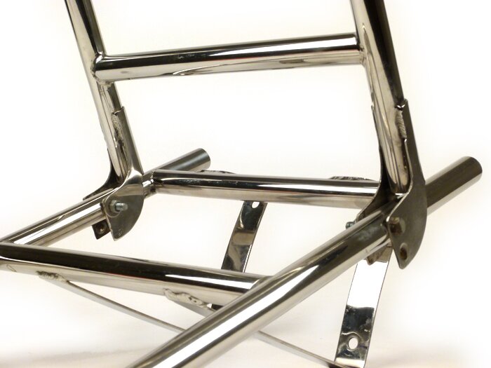 Rear rack, fold down -ULMA Style- Lambretta LI (series 1-2), TV (series 1-2) - stainless steel