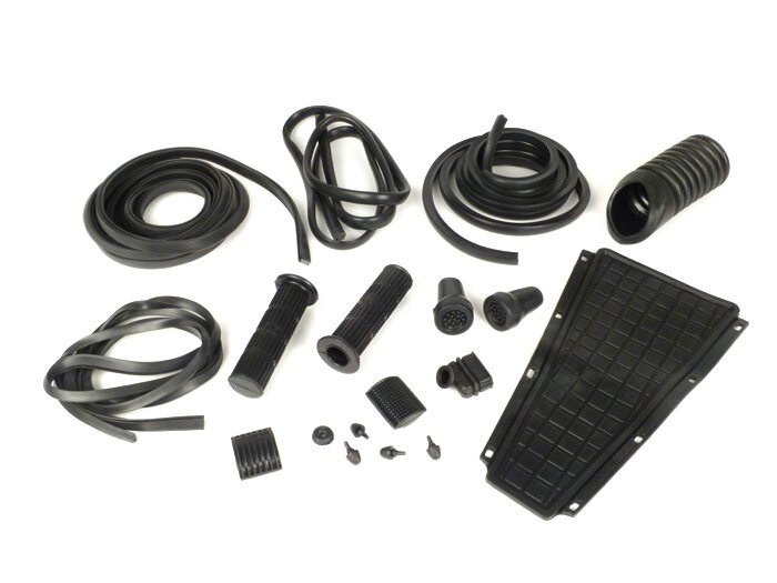 Juego de piezas de goma -IMPORT-parts- Vespa PX (-1984) - Negro