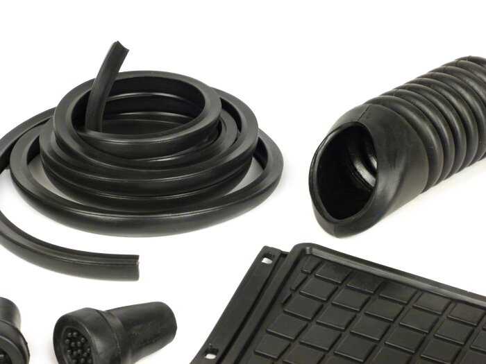 Juego de piezas de goma -IMPORT-parts- Vespa PX (-1984) - Negro
