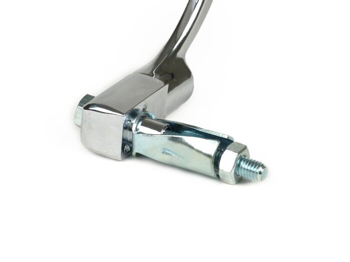 Mirror Handlebar Ends -VICMA- trapezoidal shape, Ø=125x95mm, chrome, stem length 120mm - lhs/rhs