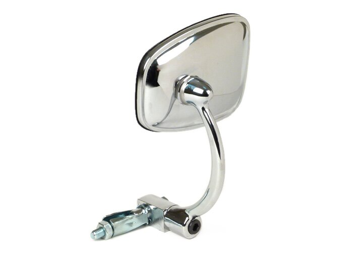 Mirror Handlebar Ends -VICMA- trapezoidal shape, Ø=125x95mm, chrome, stem length 120mm - lhs/rhs