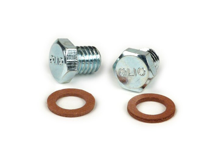 Set sumbat pembuangan oli M8 x 8mm -CIF- Vespa V50, 50N, SS50, SS90, V90, V100, PV125, ET3, PK S, PK XL, PK XL2