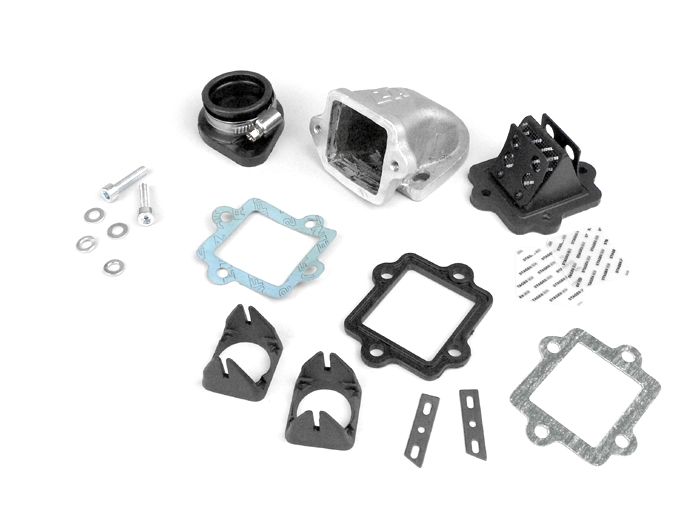 Collecteur d'admission / Collecteur d'admission à membrane - Membrane LTH - Lambretta 125-225 cm³ - AW = Ø 34 mm (carburateur Ø 28-30 mm - PHBH, VHSH, PWK28, TMX30, Smartcarb 26-28)