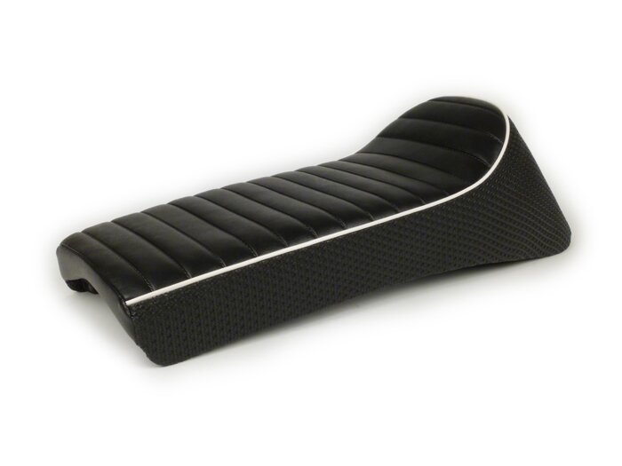 Seat -SELLERIA TREZZI- Lambretta LI, LI S, SX, TV, DL, GP - black - (waffle look)