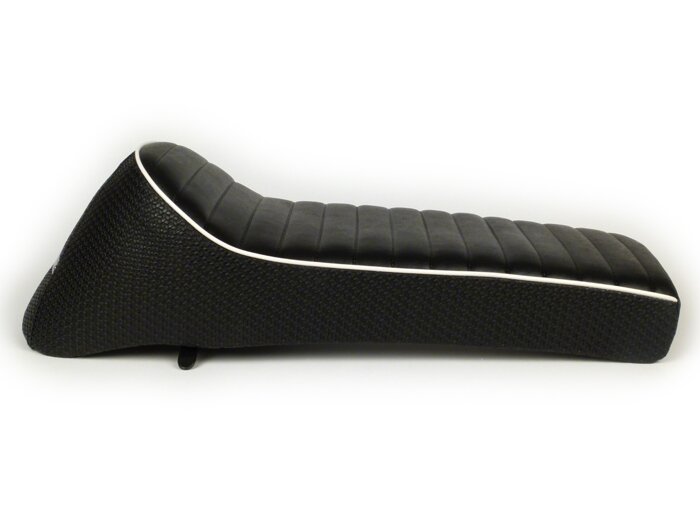 Seat -SELLERIA TREZZI- Lambretta LI, LI S, SX, TV, DL, GP - black - (waffle look)