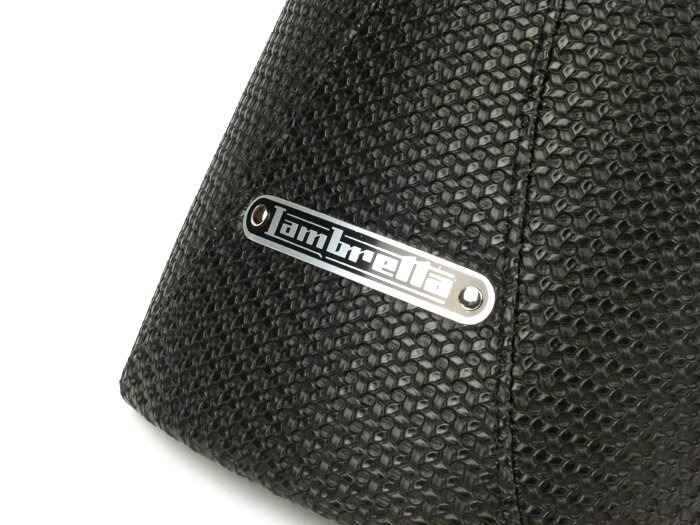 Seat -SELLERIA TREZZI- Lambretta LI, LI S, SX, TV, DL, GP - black - (waffle look)