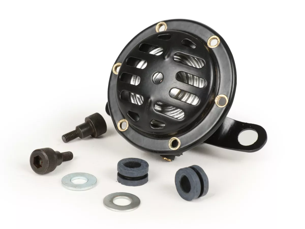 Avvisatore acustico (cicalino) -QUALITÀ OEM 6V/12V AC- Lambretta LI, LIS, SX, TV (Serie 2-3), DL, GP -Nero