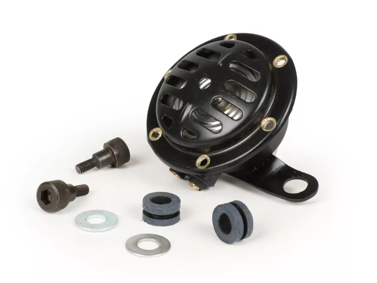 Avvisatore acustico (cicalino) -QUALITÀ OEM 6V/12V AC- Lambretta LI, LIS, SX, TV (Serie 2-3), DL, GP -Nero