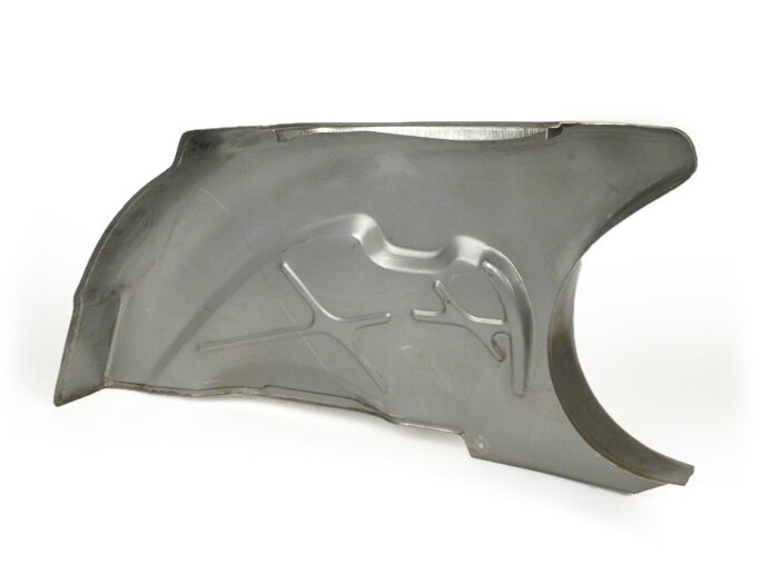 Reparaturblech Seitenteil Rahmen (hinten links) -PREMIUM- Vespa Sprint150 (VLB1T), GT125 (VNL2T), GTR125 (VNL2T), GL150 (VLA1T) mit Modifikationen auch für Rally180 (VSD1T), Rally200 (VSE1T), GS160 (VSB1T), SS180 (VSC1T) - Gepäckfachseite