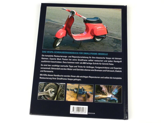 Book -Das VESPA Schrauberhandbuch - Smallframe Modelle 1965-1989- by Mark Paxton (128 pages, German)