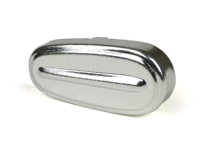 Swingarmdeksel -OEM KWALITEIT- Vespa V50, ET3, PV125 - aluminium, chroom