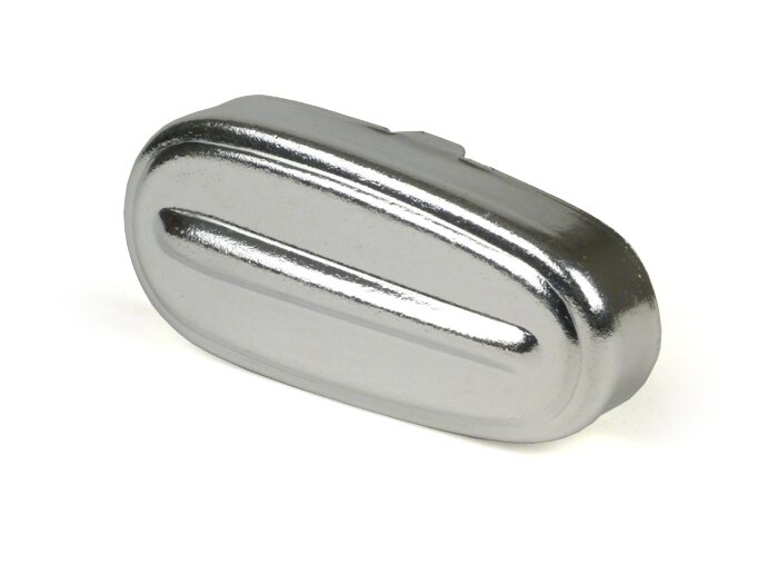 Swingarmdeksel -OEM KWALITEIT- Vespa V50, ET3, PV125 - aluminium, chroom
