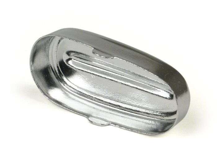 Swingarmdeksel -OEM KWALITEIT- Vespa V50, ET3, PV125 - aluminium, chroom