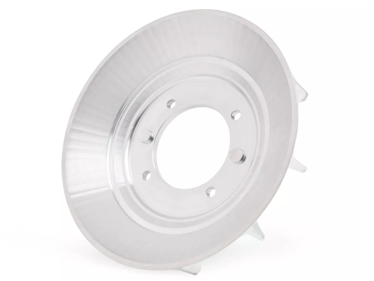 Waaier - Ventilatorwiel - Ventilatorbeschermkap -MMW Aluminium CNC voor Vespatronic- Vespa PX, Cosa, Rally, Sprint, GT, GTR, Super