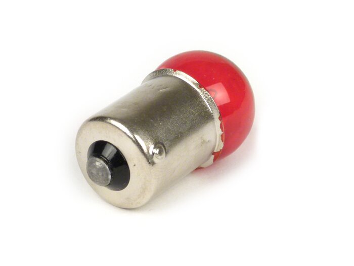 Bombilla -BA15s (patillas rectas) - 6V 10W - Roja