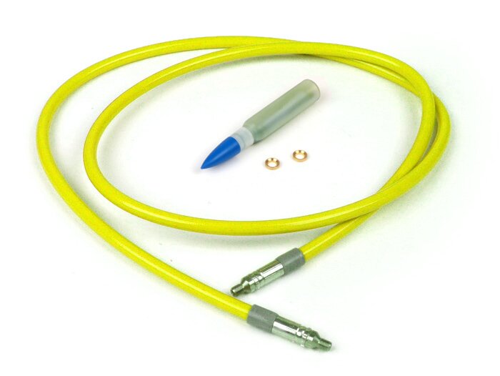 Latiguillo de freno -SPIEGLER MODULAR (sin racores)- Vespa, Lambretta - amarillo - 1200mm