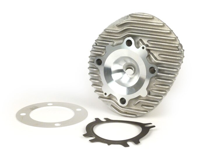 Culata -POLINI 207 / 210 ccm para cigüeñal de carrera larga 60mm- Vespa PX200, Rally200 - Ø=68,5mm - Compensación de carrera mediante espaciador de culata