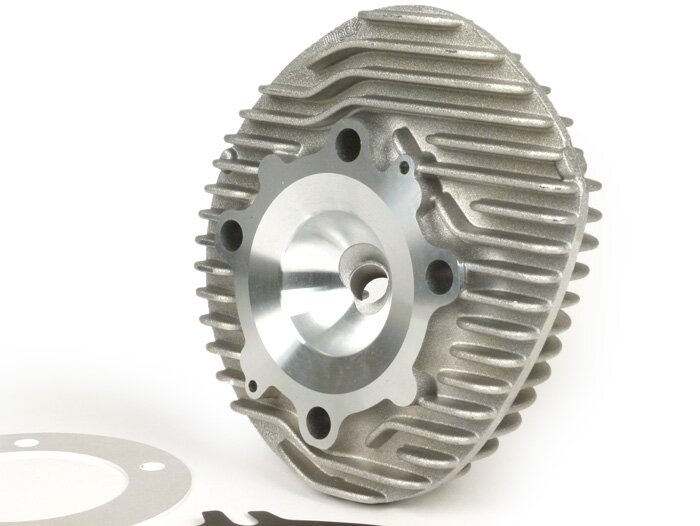 Culata -POLINI 207 / 210 ccm para cigüeñal de carrera larga 60mm- Vespa PX200, Rally200 - Ø=68,5mm - Compensación de carrera mediante espaciador de culata