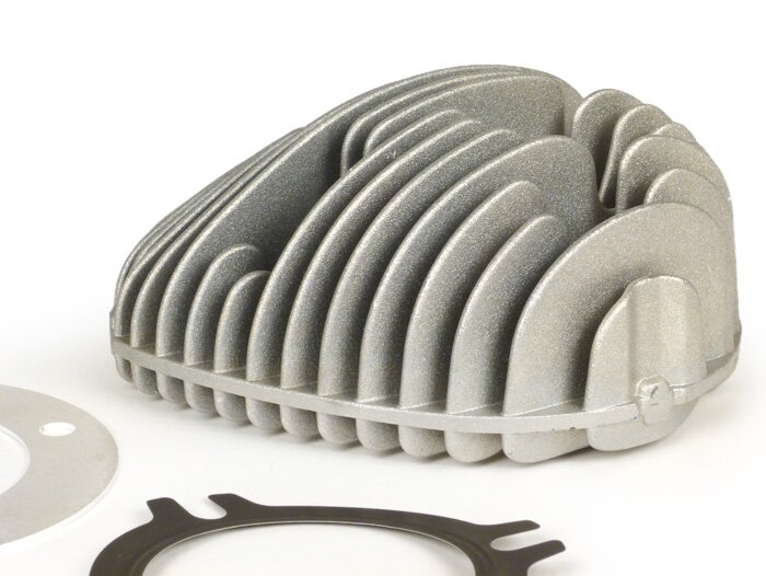 Culata -POLINI 207 / 210 ccm para cigüeñal de carrera larga 60mm- Vespa PX200, Rally200 - Ø=68,5mm - Compensación de carrera mediante espaciador de culata