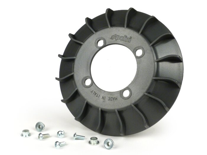 Flywheel fan -POLINI- Vespa V50, PV125, ET3, PK S (spare part for ignition P1710545)