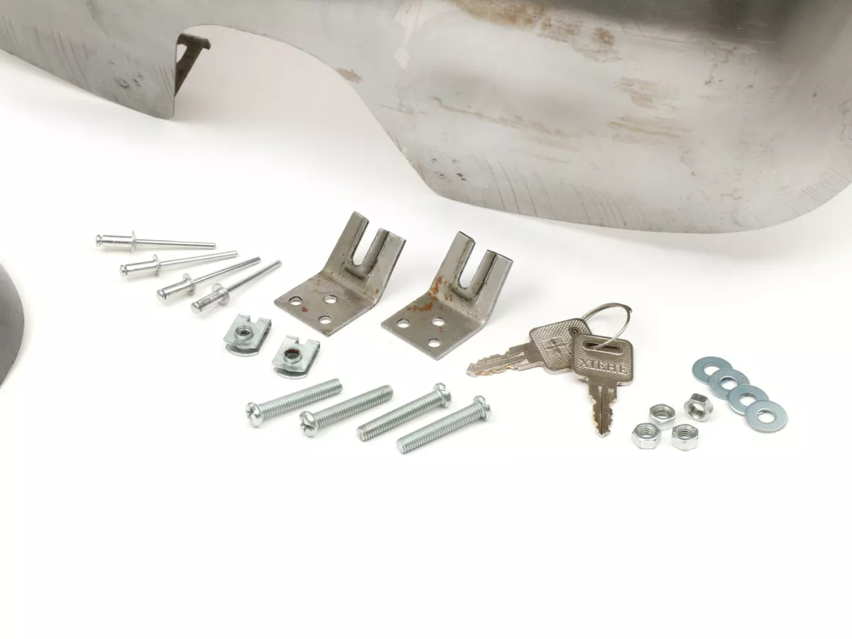 Kit bastidor -CALIDAD OEM- Conversión Vespa PX a VBB/GS160 look - chapa engrasada - incl. juego tapas laterales, guardabarros, cascada, maletero