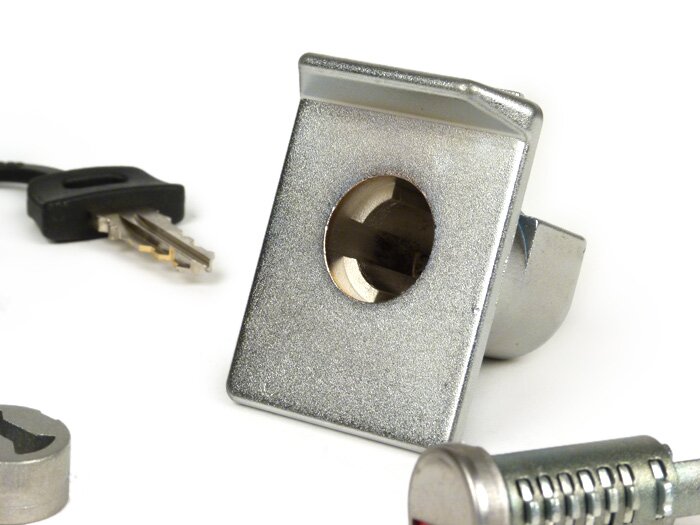 Glove box lock set -ZADI- Vespa PX EFL (1984-), T5 125cc - chrome - 1 lock cylinder