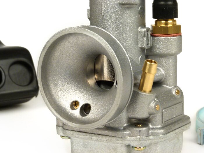 Förgasare -POLINI- CP 17,5mm - Vespa V50, 50N, PK50 S, PK50 XL, PK 50XL2, PK50 HP - lämplig för original insugningsgrenrör 16/16 - AW=Ø21,6x26,5mm