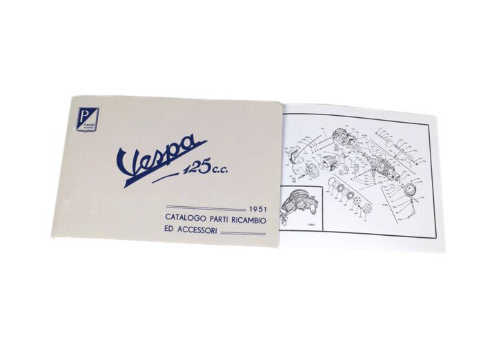 Buku katalog suku cadang -VESPA- Vespa 125 (1951) - Italia