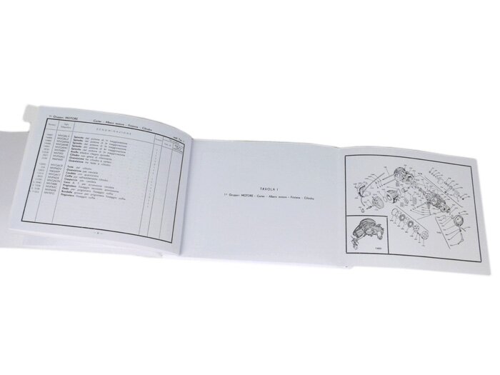 Buku katalog suku cadang -VESPA- Vespa 125 (1951) - Italia