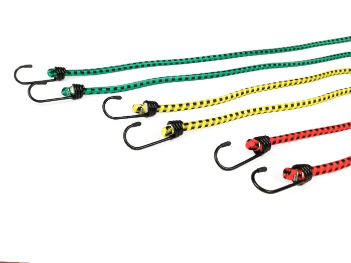 Expander, spanrubberset - spanrubberset -SCOOTERCENTER- 2x 30cm, 2x45cm, 2x 30cm, 2x45cm, 2x 60cm, met haak, universeel voor bagagedrager en bagagebeugel