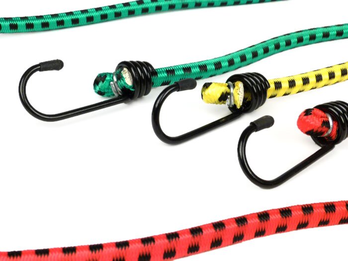 Expander, spanrubberset - spanrubberset -SCOOTERCENTER- 2x 30cm, 2x45cm, 2x 30cm, 2x45cm, 2x 60cm, met haak, universeel voor bagagedrager en bagagebeugel