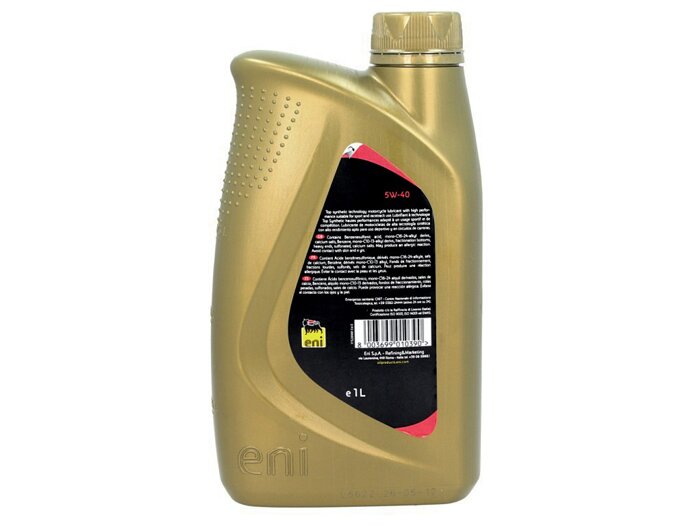 Olja - Motorolja -ENI (AGIP) I-Ride PG- 4-takts SAE 5W-40 syntetisk - 1000ml - Eni rekommendation för Vespa GT/GTS/GTV125-300, LX/LXV125-150