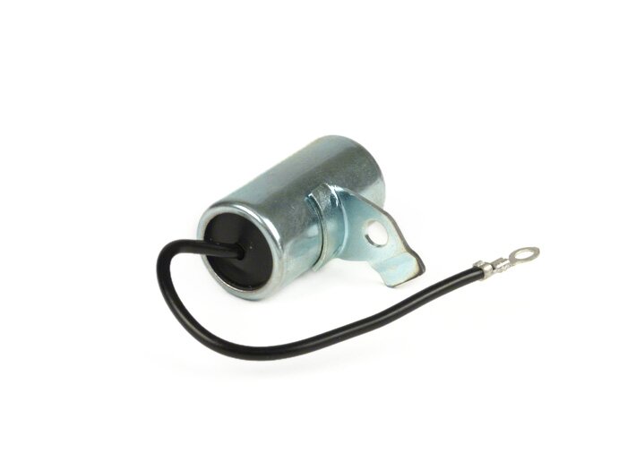 Capacitor -EFFE-, Ø=18mm, 1-wire (eyelet)- Motovespa 125N (engine V60M), 125S (engine V60MS), 125N (engine V101M), 150S (engine V201M), 125L (engine V101M), 150L (engine V202M), 150F (engine V203M), 125N (engine 542M), 150S (engine 502M), 150Sprint (engin