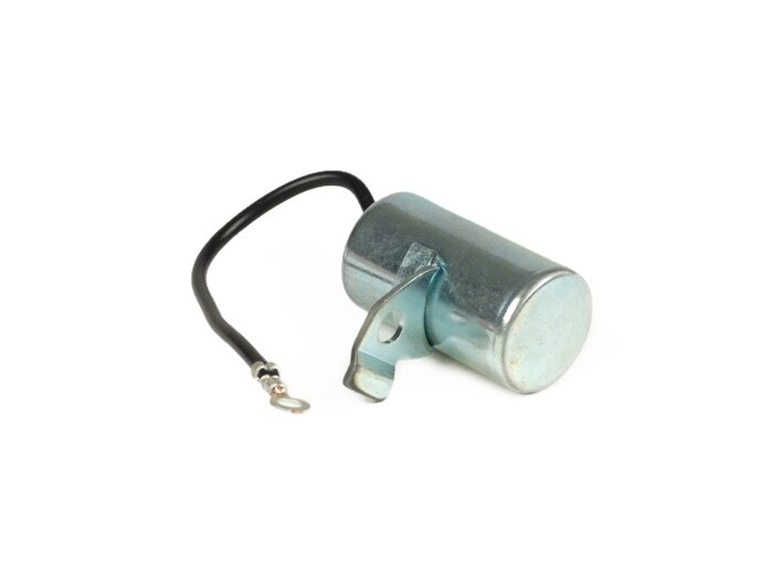 Capacitor -EFFE-, Ø=18mm, 1-wire (eyelet)- Motovespa 125N (engine V60M), 125S (engine V60MS), 125N (engine V101M), 150S (engine V201M), 125L (engine V101M), 150L (engine V202M), 150F (engine V203M), 125N (engine 542M), 150S (engine 502M), 150Sprint (engin