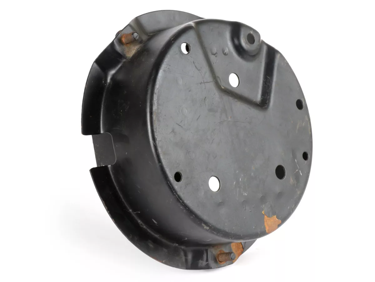 Spare wheel holder with battery holder (under side cover left) -LML (NOS)- LML Sensation also suitable for Vespa PK50XL2, PK50 HP, PK125XL2