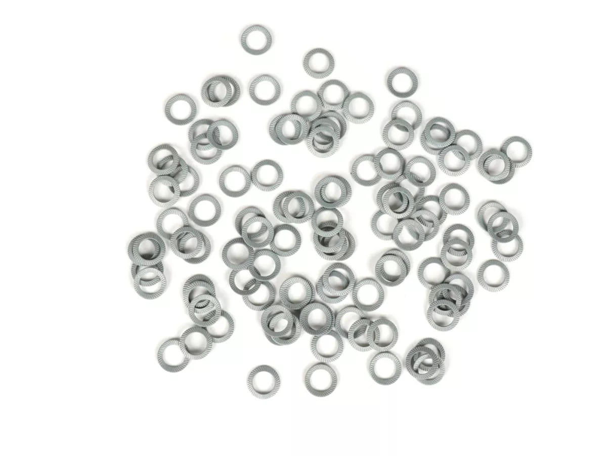 Rondella di tensione - Rondella Schnorr - Rondella di sicurezza -DIN 6796- Acciaio per molle, zincato - M6 - 100 pezzi