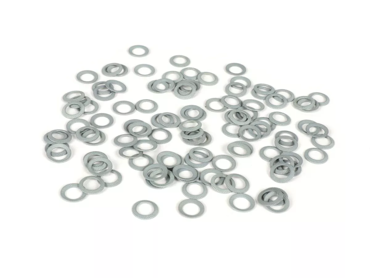 Rondella di tensione - Rondella Schnorr - Rondella di sicurezza -DIN 6796- Acciaio per molle, zincato - M6 - 100 pezzi