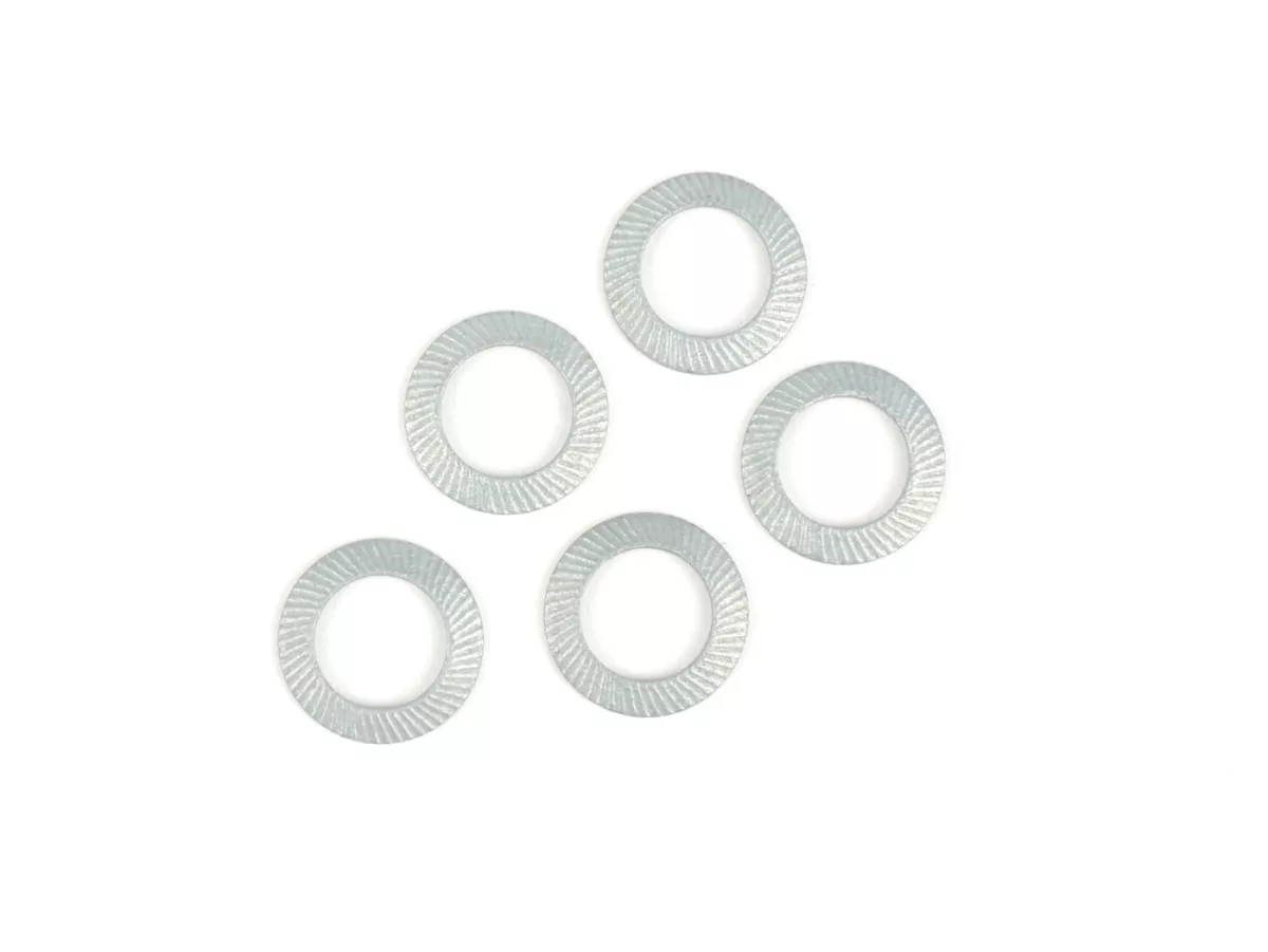 Trekring - Schnorr ring - Borgring -DIN 6796- Veerstaal, gegalvaniseerd - M7 - 5 stuks