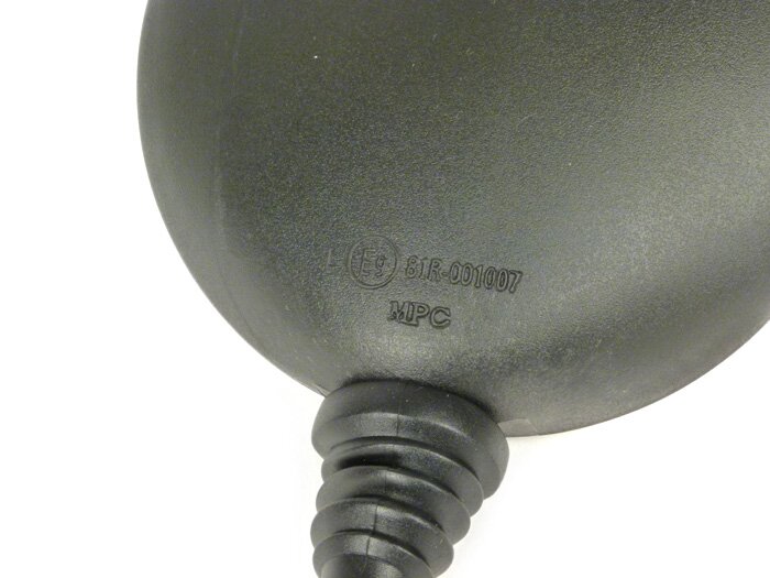 Spiegel -OEM KWALITEIT- Vespa Ciao, Bravo, Boss, Gilera EC1, E-Bike, Pedelec, S-Pedelec, Fiets - zwart - links en rechts te gebruiken - M8 rechtse schroefdraad