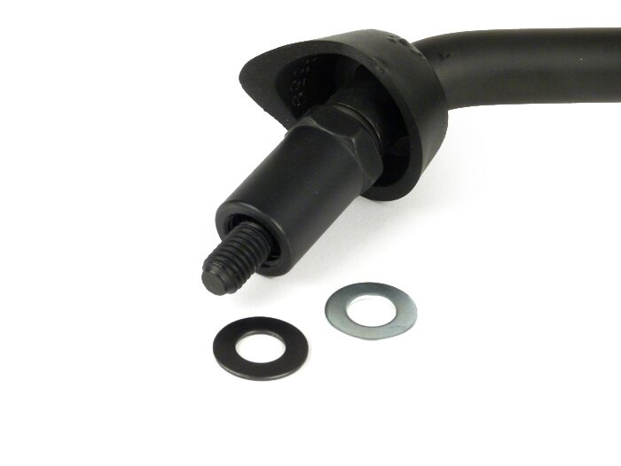 Espejo -MOTO NOSTRA- Vespa LX50-150, S50, Piaggio Liberty 50-125 - negro mate - utilizable izquierda y derecha - rosca M8 derecha