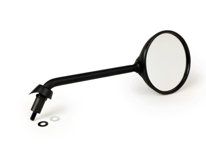Espejo -MOTO NOSTRA, negro mate, M8x1.25 rosca izquierda, izquierda- Piaggio LX50 (ZAPC381, ZAPC383, ZAPC387), LX125 (ZAPM441, ZAPM443, ZAPM681), LX150 (ZAPM444), S50 (ZAPC386), Piaggio Liberty 50 (ZAPC42, ZAPC49) Liberty 125 (RP8M, ZAPM38, ZAPM67), Liber