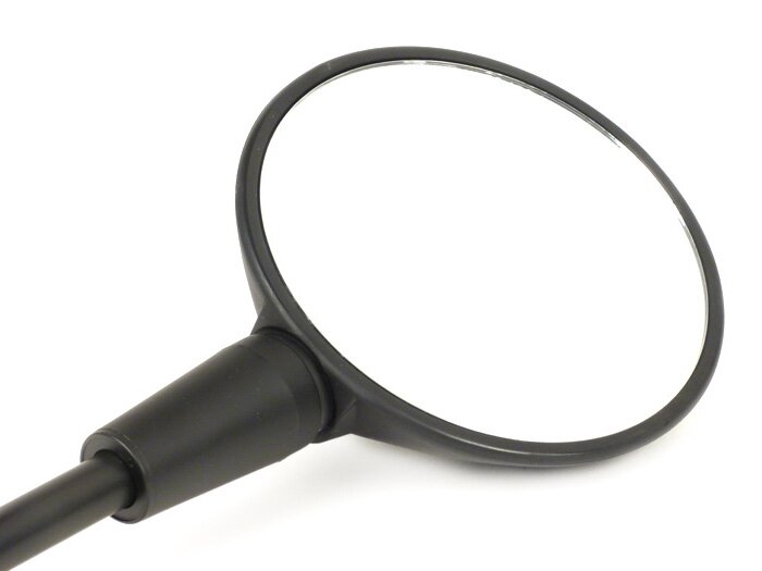 Mirror -OEM QUALITY- Vespa Primavera 50 (ZAPC53), Primavera 125 (ZAPM81) - also suitable for Vespa GTS 125-300 HPE (2019-2022) - rhs/lhs - black matt