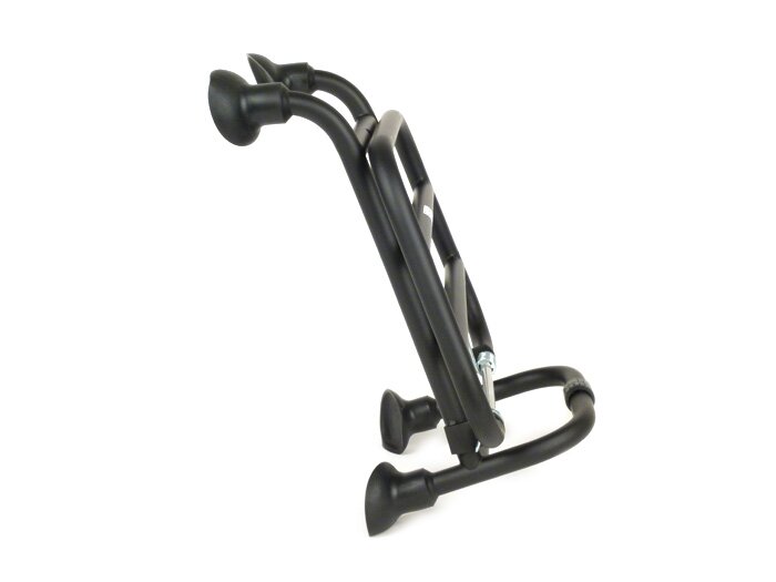 Porte bagages avant rabattable -FA ITALIA- Vespa Primavera 50 (ZAPC53), Vespa Primavera 125 (ZAPM81100), Vespa Primavera 150 (ZAPM81200), Vespa Sprint 50 (ZAPC53), Vespa Sprint 125 (RP8M82111, ZAPM813) - noir mat